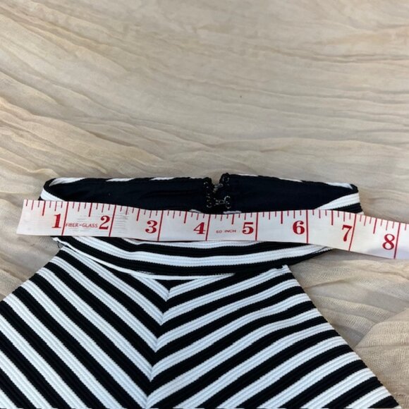 Guess Womens Black White Stripe Halter Top Size M - Picture 6 of 11